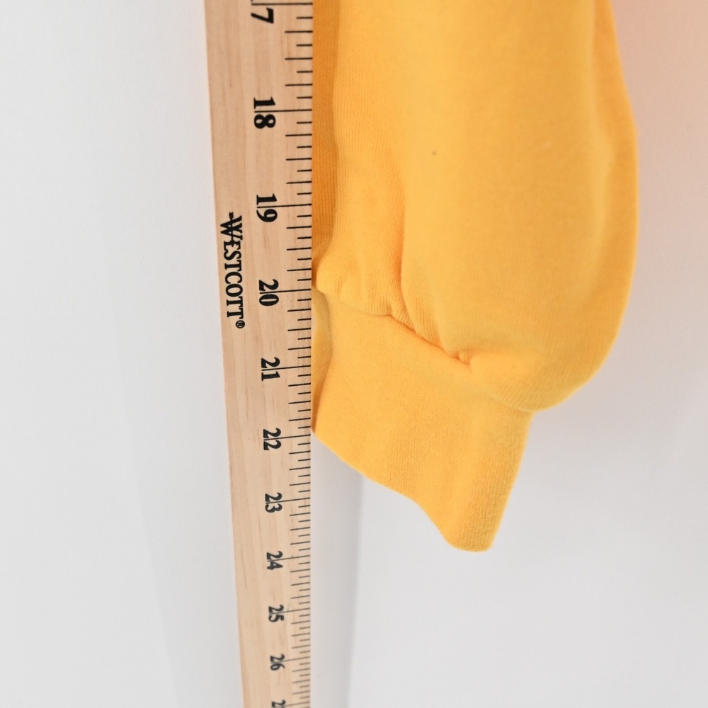 Vtg SPORUTINO Jacket Mens Size M Golf Logo Stripe Zip Yellow Embroidered 70s - Picture 13 of 15